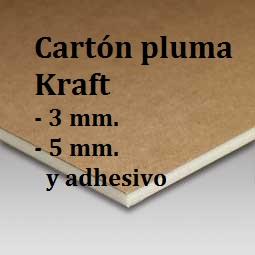 Foto Cartón Pluma Kraft 70x100 cm. 5 mm. media cara kraft adhesivo.... foto 628790