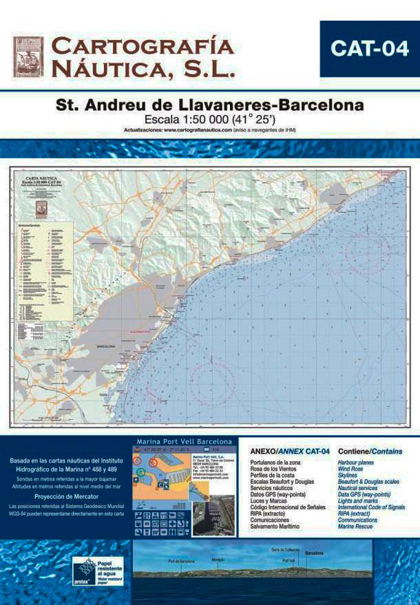 Foto Carta Nautica Sant Andreu de Llavaneres-Barcelona foto 827022