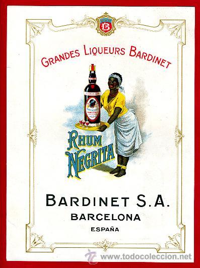 Foto cartel publicidad licor bardinet , ron negrita , barcelona, ori foto 101746