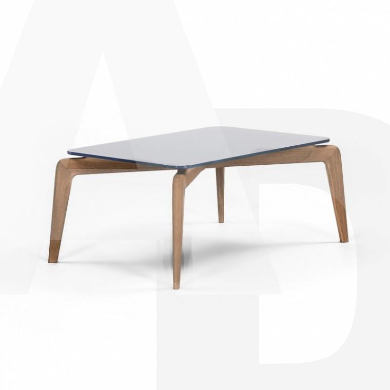 Foto ClassiCon - Munich Coffee Table - Mesa auxiliar - tabla vidrio negro/armazón nog foto 14108