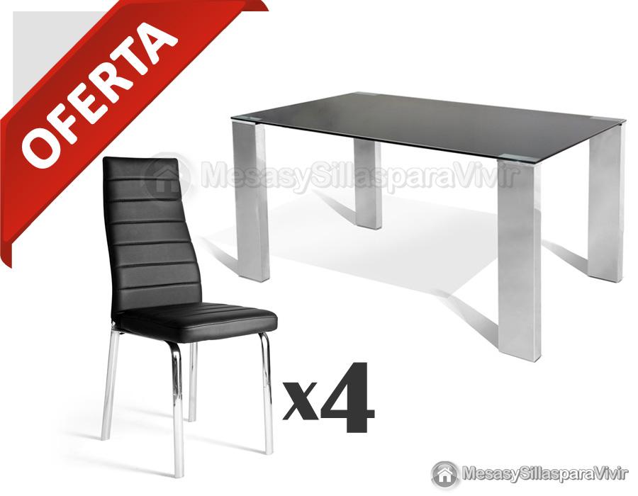 Foto conjunto de comedor mesa + 4 sillas mod. belgrado + bruselas foto 55951