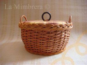 Foto Costurero cesta de mimbre barnizado foto 175427