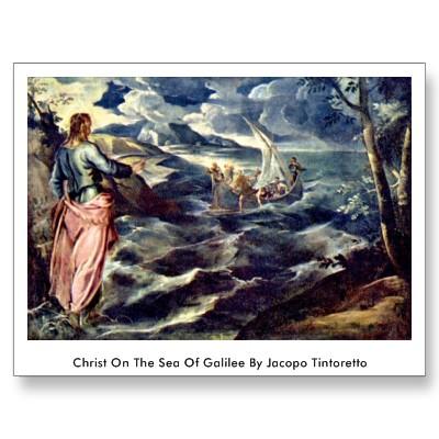 Foto Cristo en el mar de Galilea de Jacopo Tintoretto Tarjetas Postales foto 79255