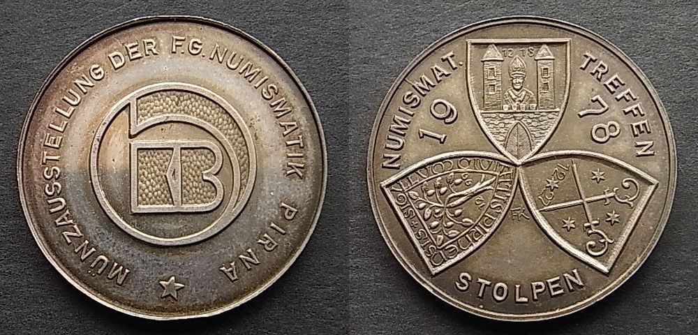 Foto Ddr Medaille 6 Münzausstellung Pirna 1978 foto 383380