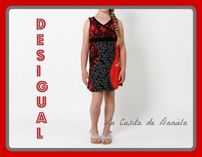 Foto Desigual Vestido Lilimun Rojo Y Negro Niña 2-3 Años / Girl Red & Black Dress foto 596552