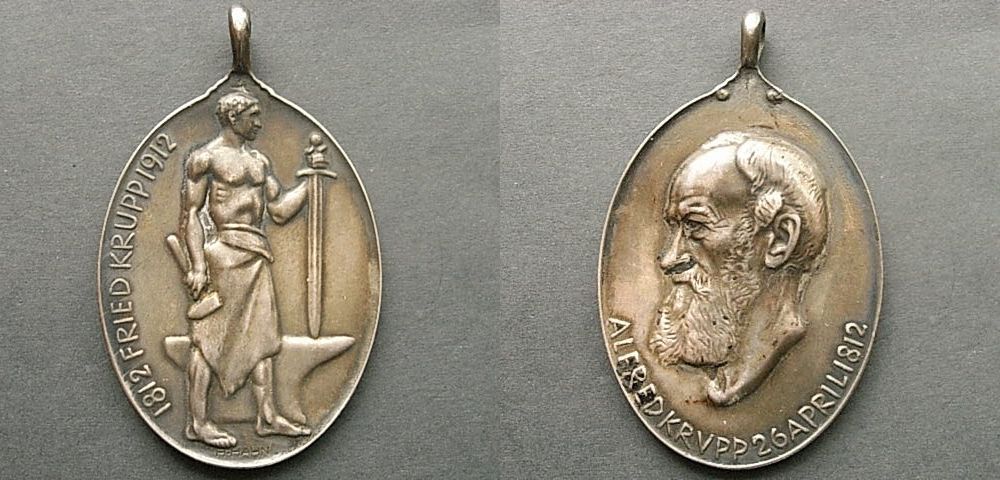 Foto Deutsches Reich Medaille Alfred Krupp 1912 foto 627791