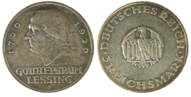 Foto Deutschland ab 1871 3 Reichsmark 1929 foto 456054