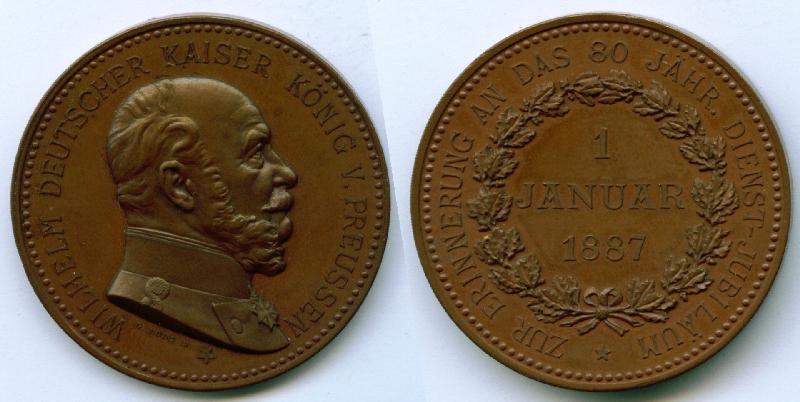 Foto Deutschland Medaillen Bronzemedaille 1887