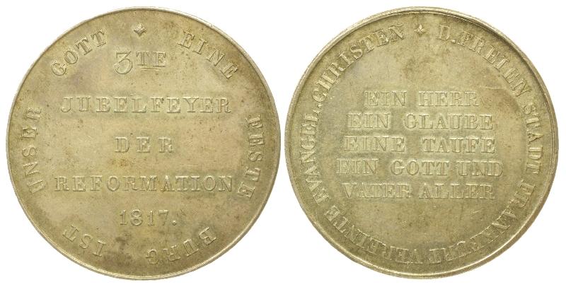 Foto Deutschland Medaillen Silbermedaille 1817