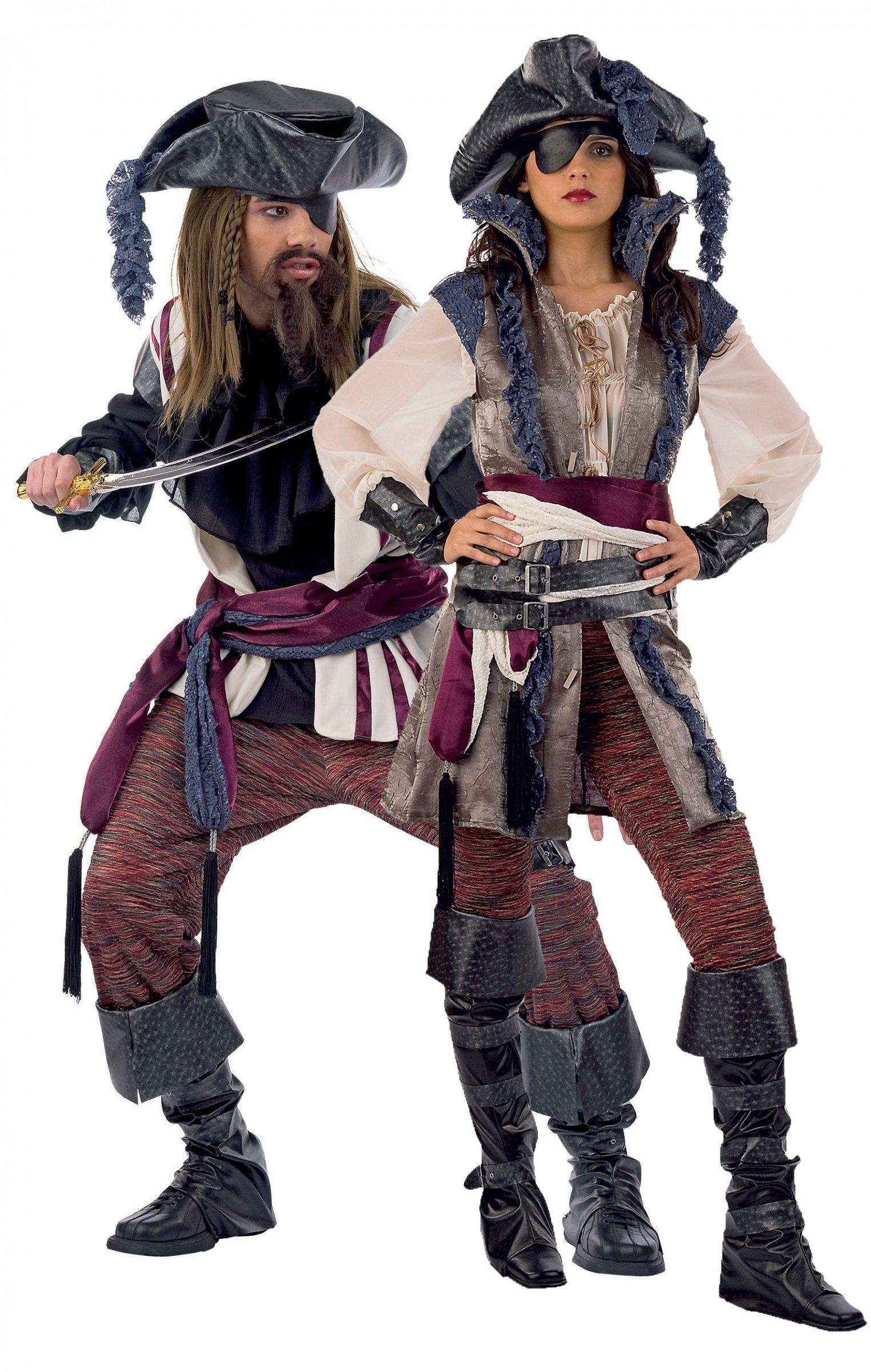 Foto Disfraz de pareja de piratas de lujo foto 789772