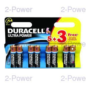 Foto Duracell ultra power aa 5 + 3 free pack foto 550246