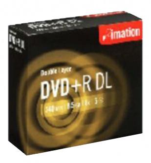 Foto Dvd+r imation 8,5gb 2.4x dl doble capa slim (pack 10 ud) foto 332321