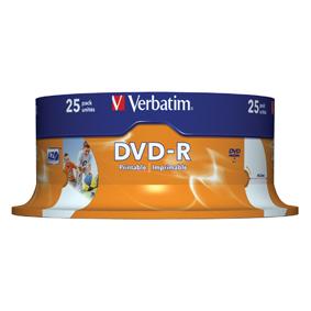 Foto Dvd-r 4.7 gb 16x matt silver imprimible pack de 25 uds. foto 868114