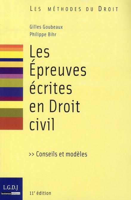 Foto Epreuves ecrites en droit civil, 11eme edition. dissertation, consultation, commentaire d'arret, res foto 796761