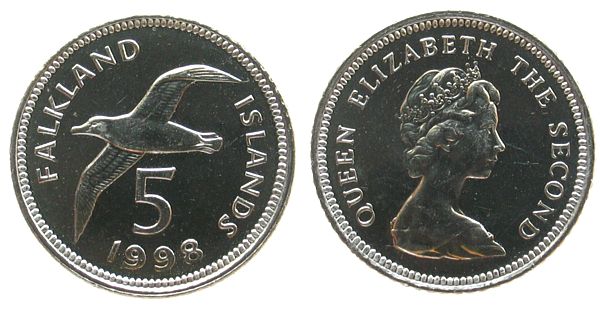 Foto Falkland Inseln Falkland Islands 5 Pence 1998