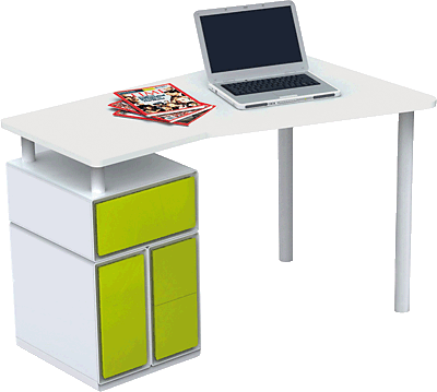 Foto Fast paperflow mesa con mueble de 3 cajones color rojo foto 659006