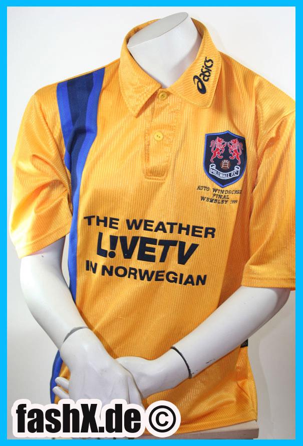 Foto FC Millwall Asics camiseta XL Wembley Finale 1999 Auto Windscrew foto 176054