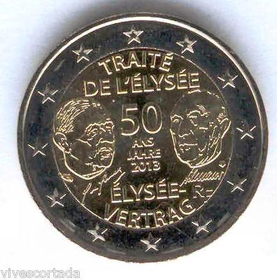 Foto Francia 2 Euros Nuevo Formato 2013  Tratado Del Eliseo foto 457604