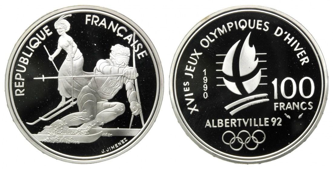 Foto Frankreich, 100 Francs, Olympische Winterspiele 1992, foto 367960