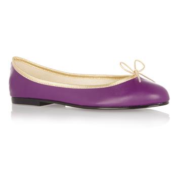 Foto French Sole Violet Leather Ballet Flat. foto 147249