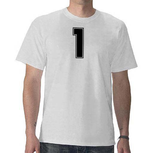 Foto Frente del número 1 e impresión de la parte traser Camisetas foto 804621