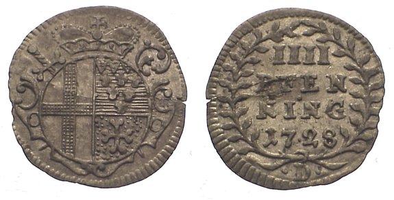Foto Fulda, Bistum 4 Pfennig 1728