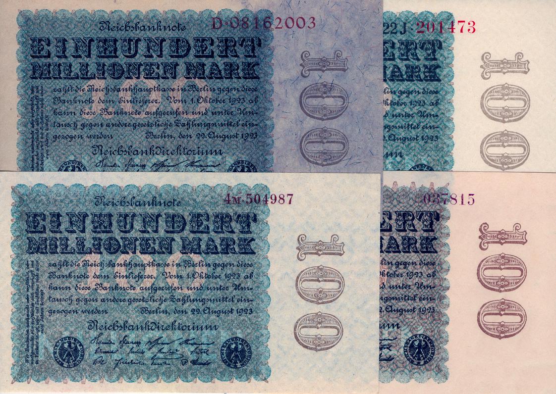 Foto Geldscheine Inflation 1919-1924 1923 foto 124917
