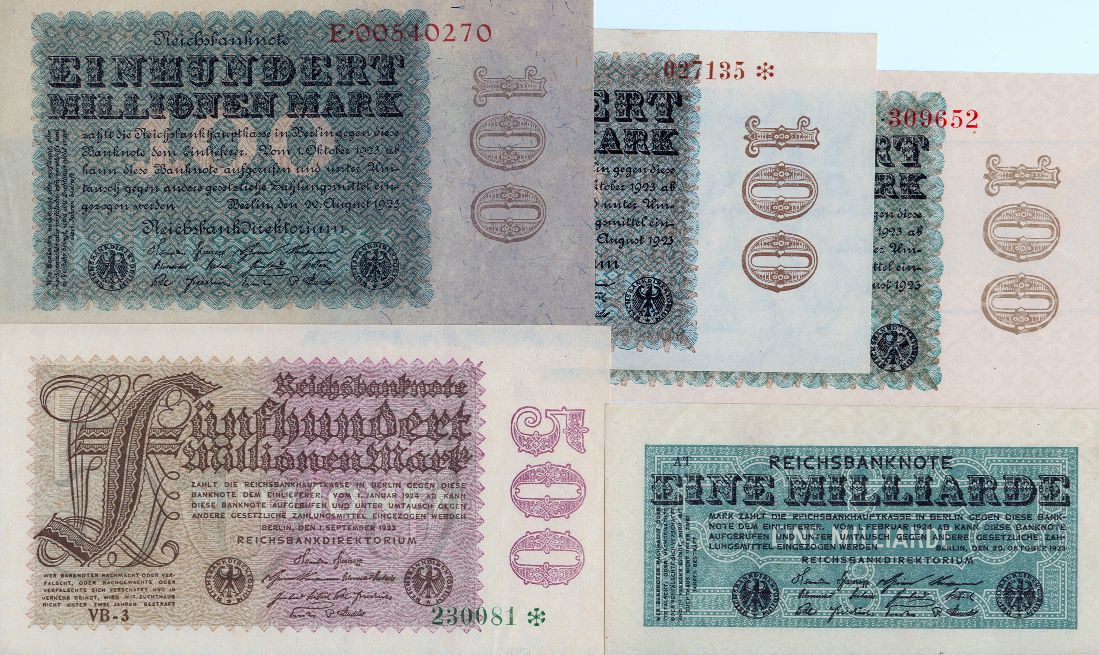 Foto Geldscheine Inflation 1919-1924 1923 foto 124928