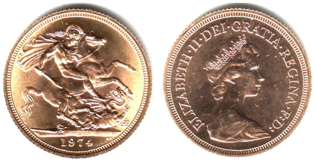 Foto Großbritannien/ England 1 Pound 1974 foto 44905