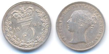 Foto Grossbritannien: Victoria, 1837-1901 Three Pence 1865 foto 130524