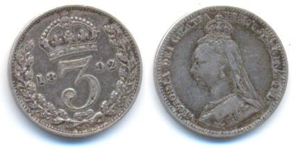 Foto Grossbritannien: Victoria, 1837-1901 Three Pence 1897 foto 130528