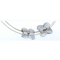 Foto Hortensia - 3 collar flor - plata 6 5 gr - crystal clear Baccarat foto 283611