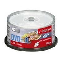 Foto imation dvd r 4 7gb 16x spindle 30 imprimible inkjet superficie blanca foto 210852