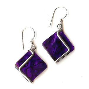 Foto Inferno Jewellery Inferno 925 Silver Purple Paua Shell Earrings foto 755796