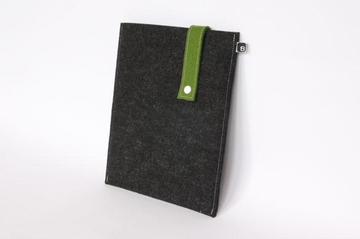 Foto iPad case: Charcoal and olive wool felt foto 82175