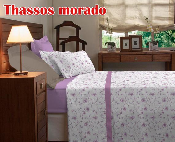 Foto Juego de cama Thassos morado de Casa Deco - 150 cm Morado foto 644822