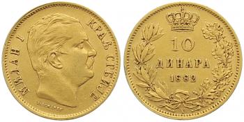 Foto Jugoslawien-Serbien 10 Coinsa Gold 1882 foto 483847