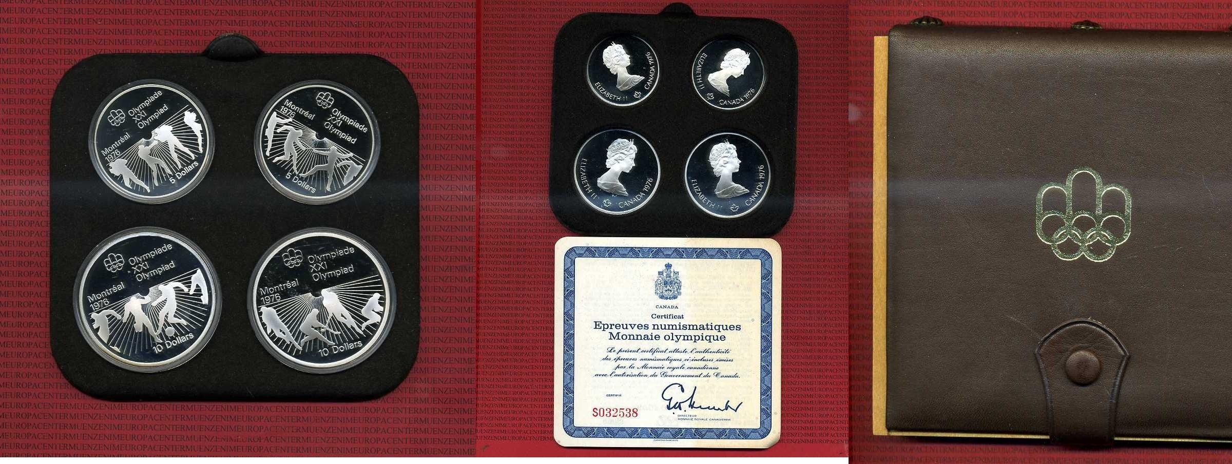 Foto Kanada, Canada 2 x 5 und 2 x 10 Dollars Silber 1976 foto 146632