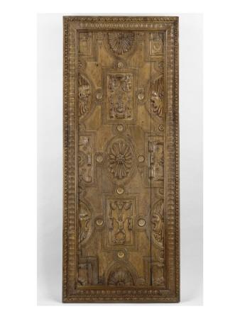 Foto Lámina giclée Panneau de bois sculpté aux chiffres de henri II et de Catherine de Médicis (portes Steinitz), 61x46 in. foto 598464