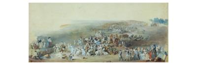 Foto Lámina giclée Parisians at the Champ De Mars Preparing for the Fete De La Federation, 14th July 1790 de Etienne-charles Leguay, 61x20 in. foto 943996