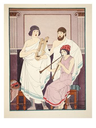 Foto Lámina giclée Sound of Music, Illustration from 'The Works of Hippocrates', 1934 (Colour Litho) de Joseph Kuhn-Regnier, 61x46 in. foto 800651