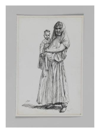 Foto Lámina giclée Woman of Geba, Samaria, Illustration from 'The Life of Our Lord Jesus Christ' de James Jacques Joseph Tissot, 61x46 in. foto 872374