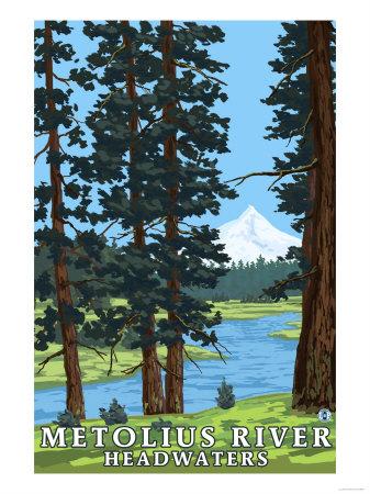 Foto Lámina Metolius River Headwaters, Oregon - Lantern Press Original Poster, 61x46 in. foto 708092