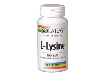 Foto L-lisina 500 mg 60 cápsulas solaray foto 457154