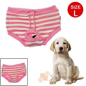 Foto l tamaño femenino perro rosa blancas sanitarias pantalones pañal perra mascota de ropa foto 3119