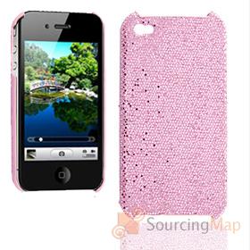 Foto lentejuelas rosa brillante caja de plástico duro para el iPhone 4 4g foto 224632