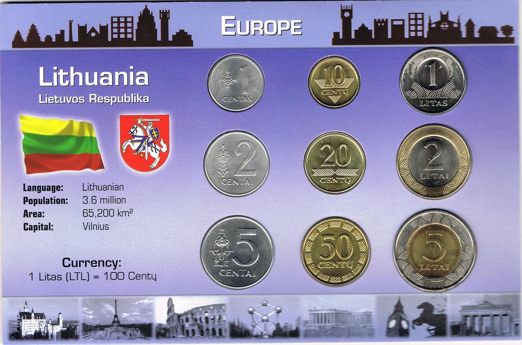 Foto Litauen Kursmünzensatz (9 Münzen) 1991 2008 foto 471997