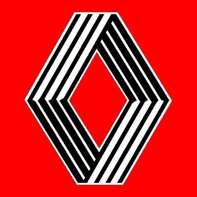 Foto Logo renault 1980 - 25x15 - blanco y negro foto 362485