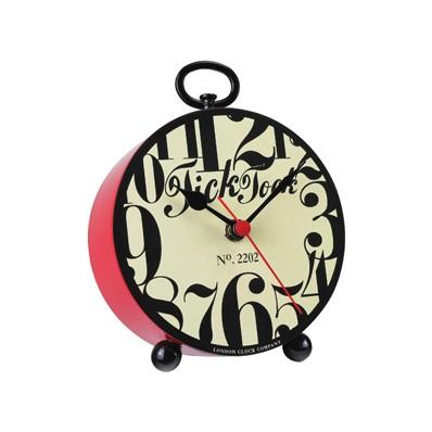 Foto London Clock Company Alarm Clocks Red Retro Bedside Clock
