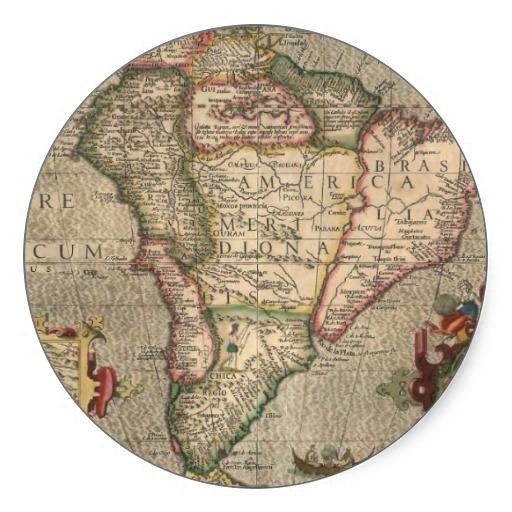 Foto Mapa del siglo XVI de América Meridionalis Pegatinas foto 690998